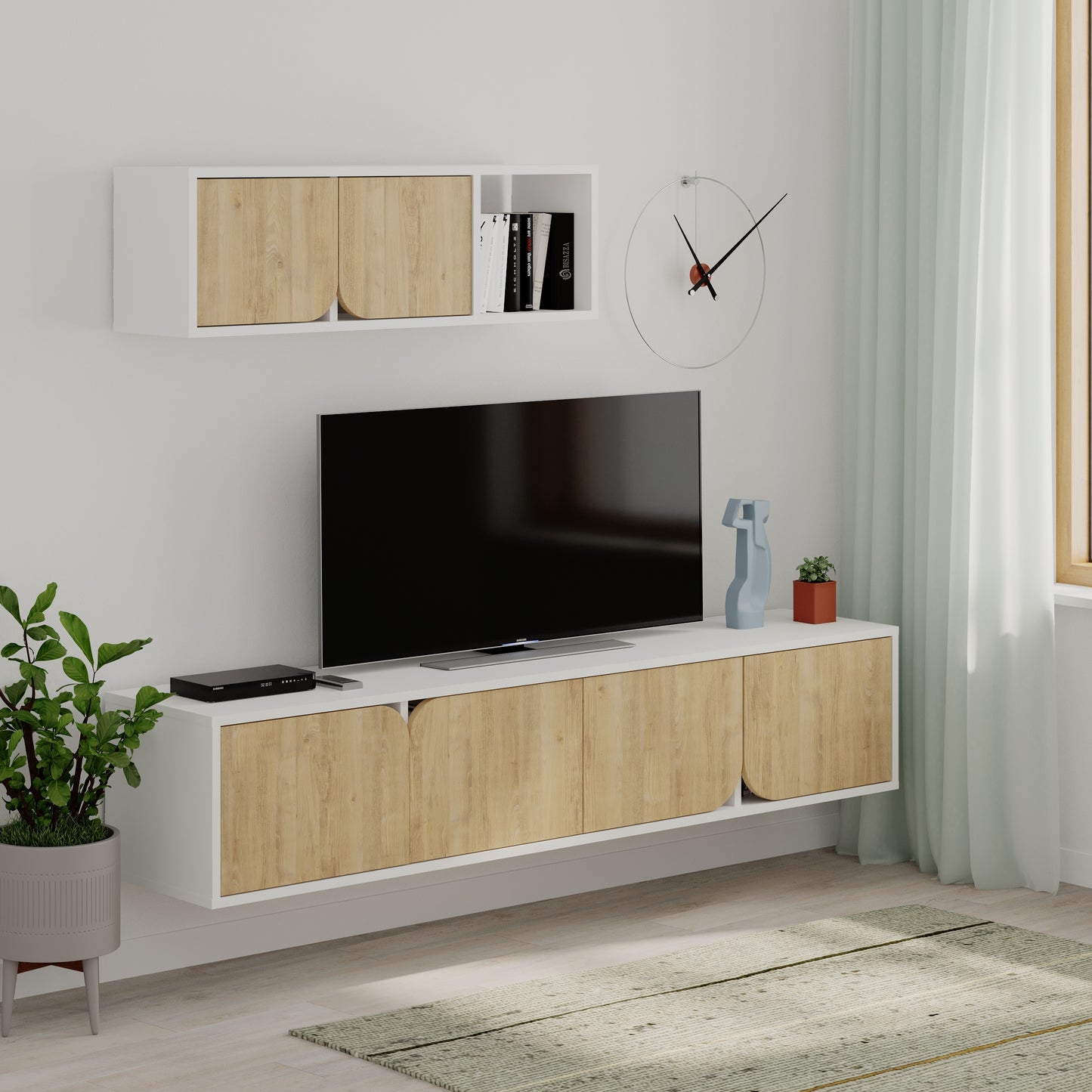 Mourah Spark Tv Unit Up To 70 Inches With Storage - 2 Years Warranty