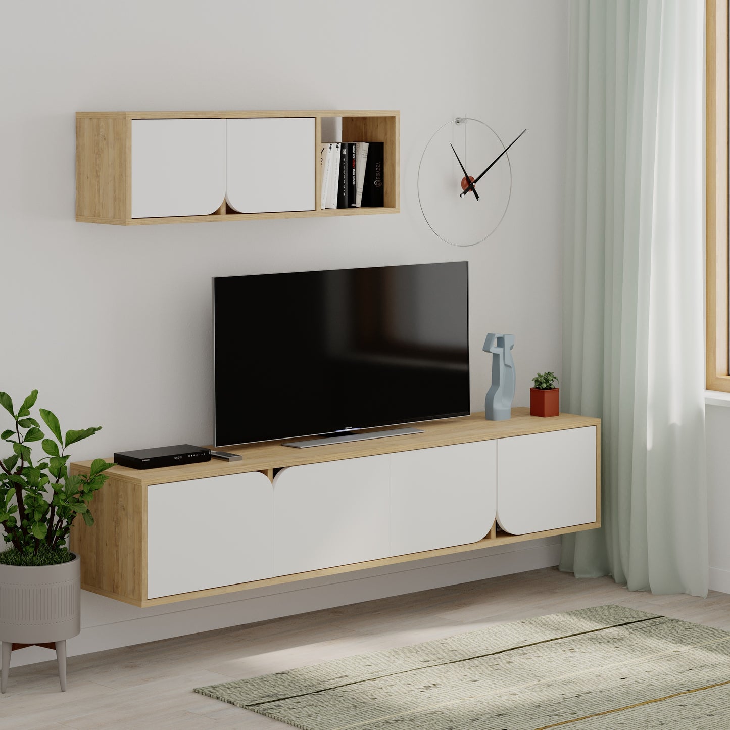 Mourah Spark Tv Unit Up To 70 Inches With Storage - 2 Years Warranty