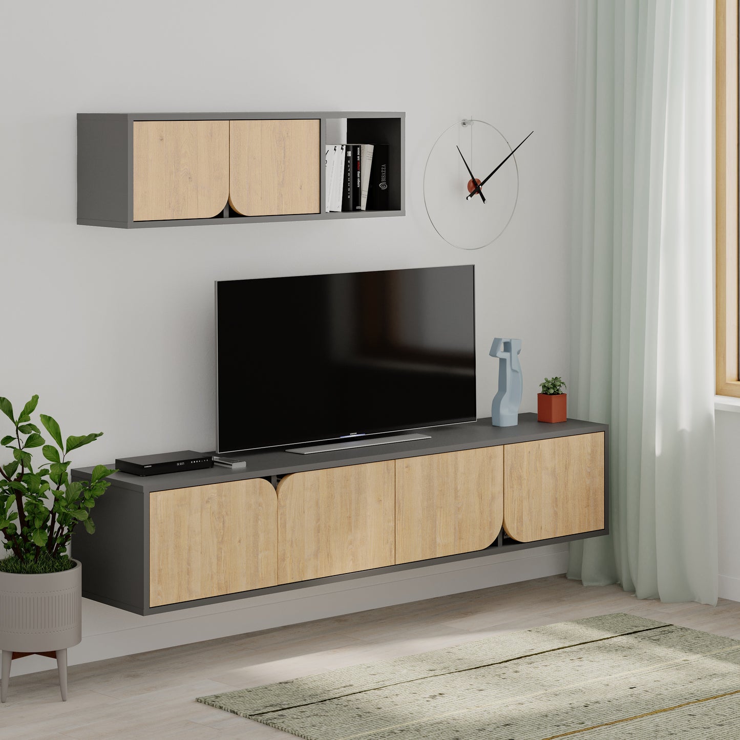 Mourah Spark Tv Unit Up To 70 Inches With Storage - 2 Years Warranty