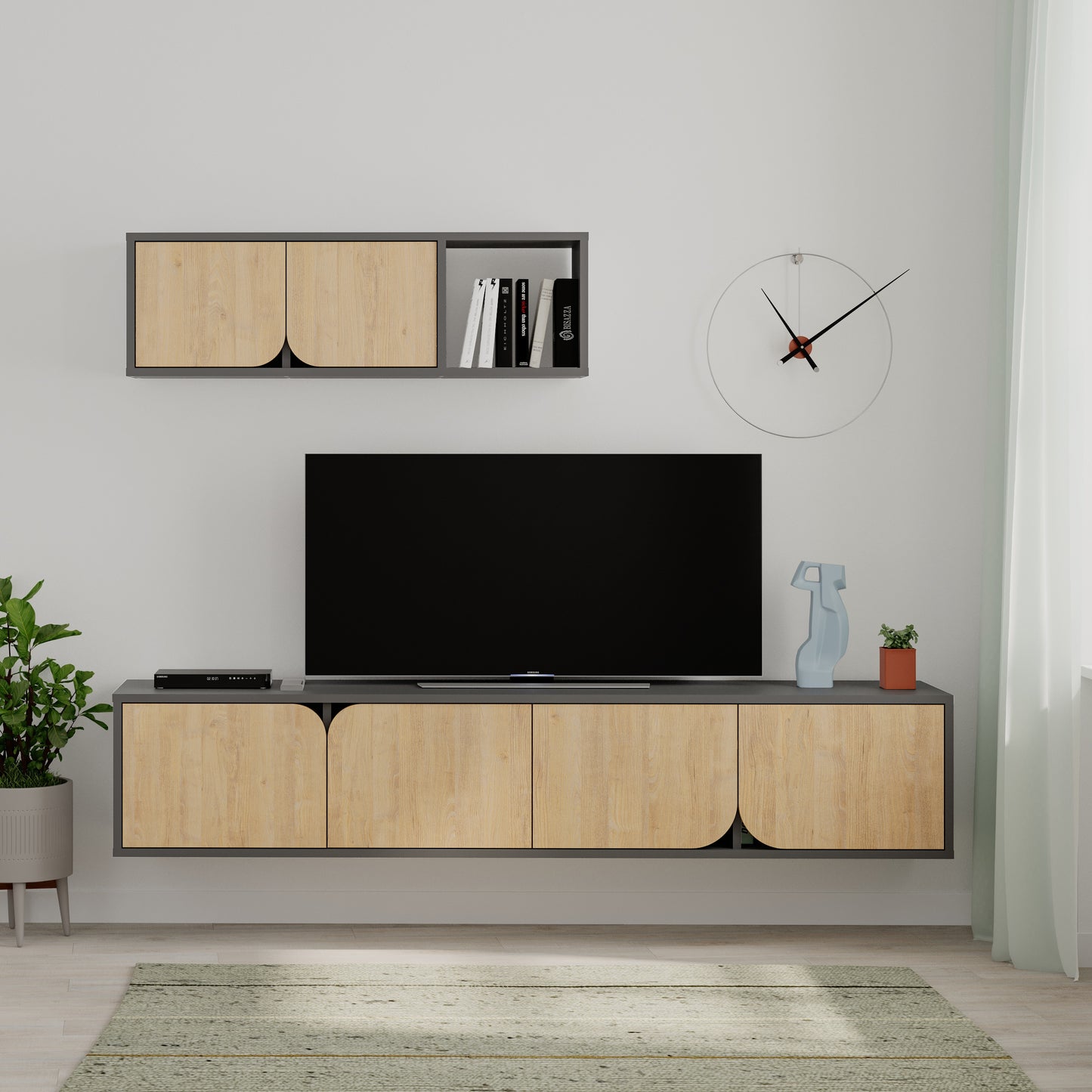 Mourah Spark Tv Unit Up To 70 Inches With Storage - 2 Years Warranty