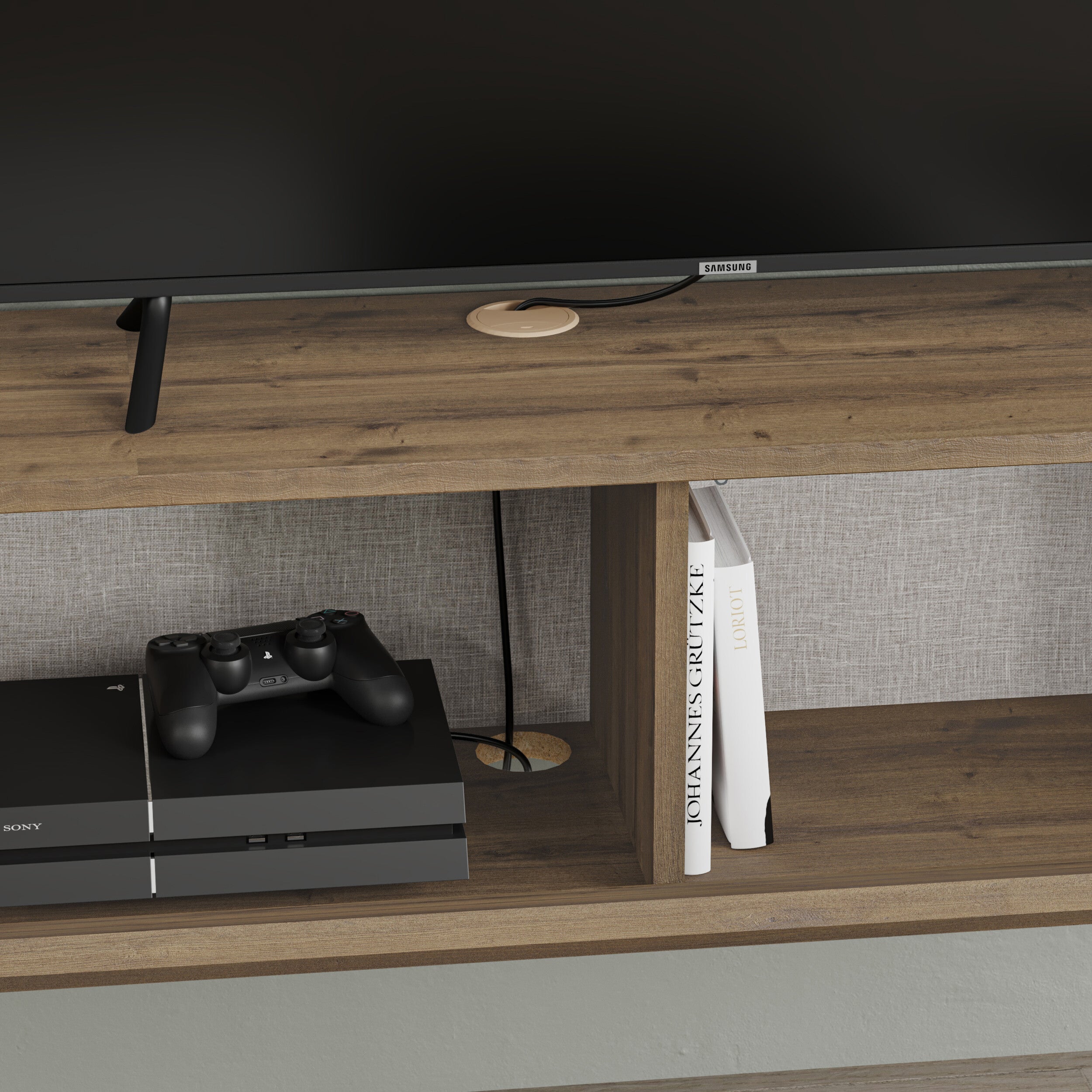 Mourah Tone Tv Stand Up To 65 Inches With Storage - 2 Years Warranty