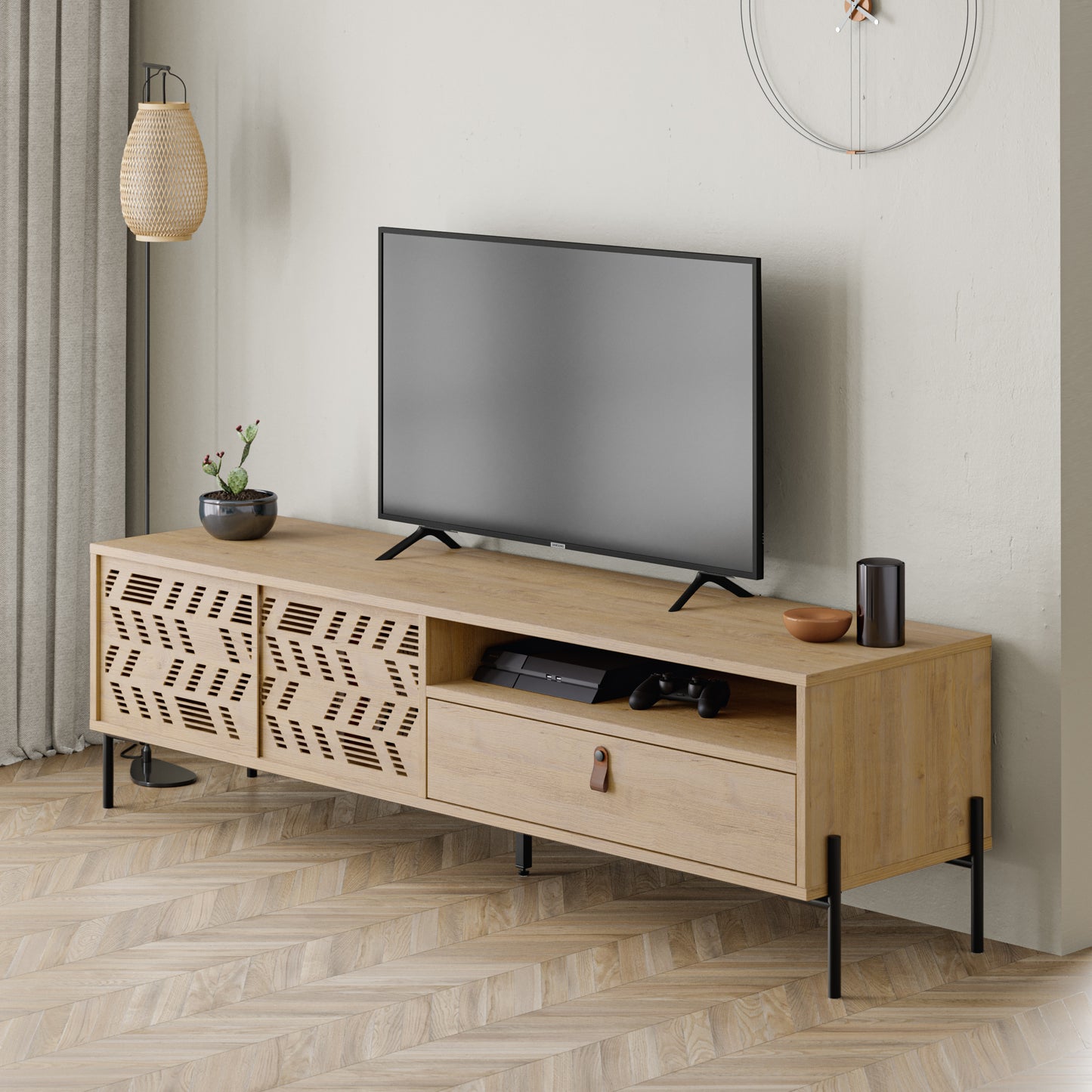 Mourah Dionysos Tv Stand Up To 70 Inches With Storage - 2 Years Warranty