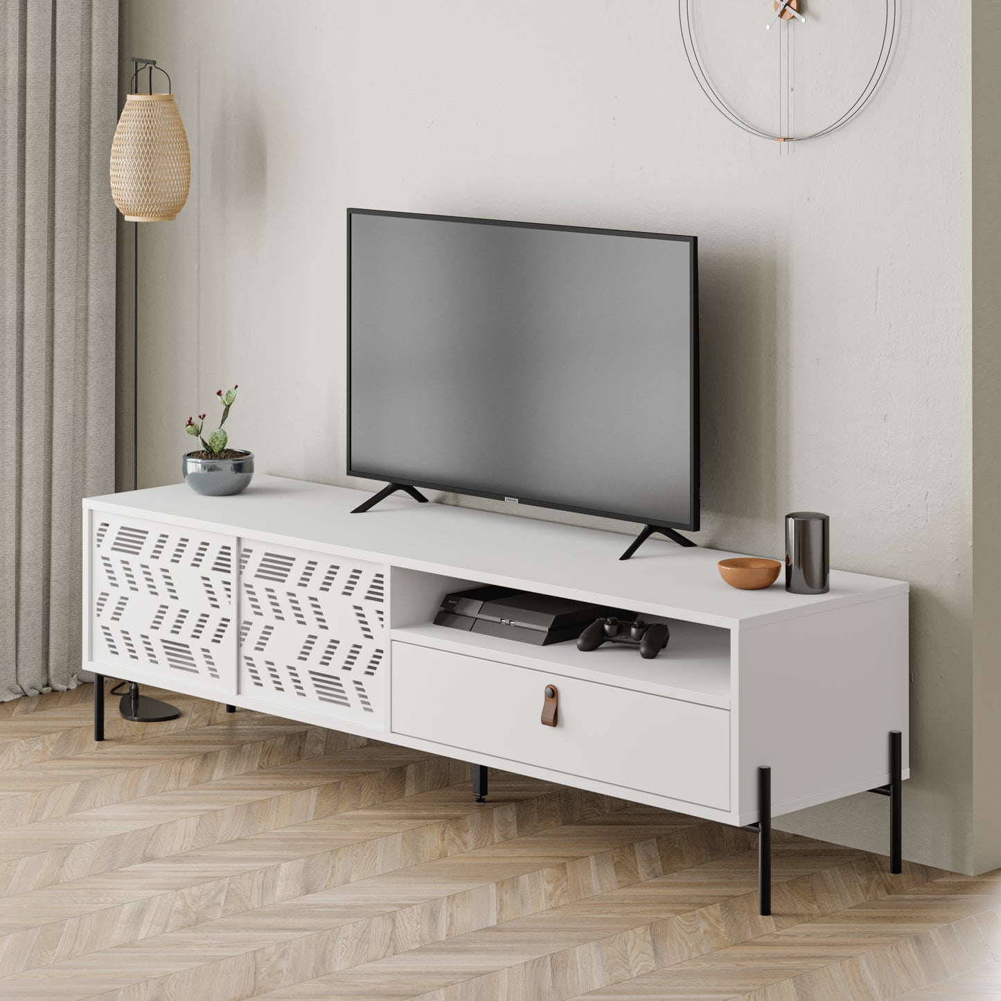 Mourah Dionysos Tv Stand Up To 70 Inches With Storage - 2 Years Warranty