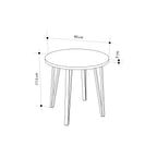 Xana Round Dining Table With Metal Legs, 4- Seater