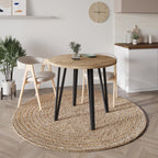 Xana Round Dining Table With Metal Legs, 4- Seater