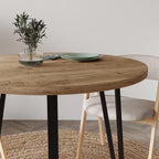 Xana Round Dining Table With Metal Legs, 4- Seater