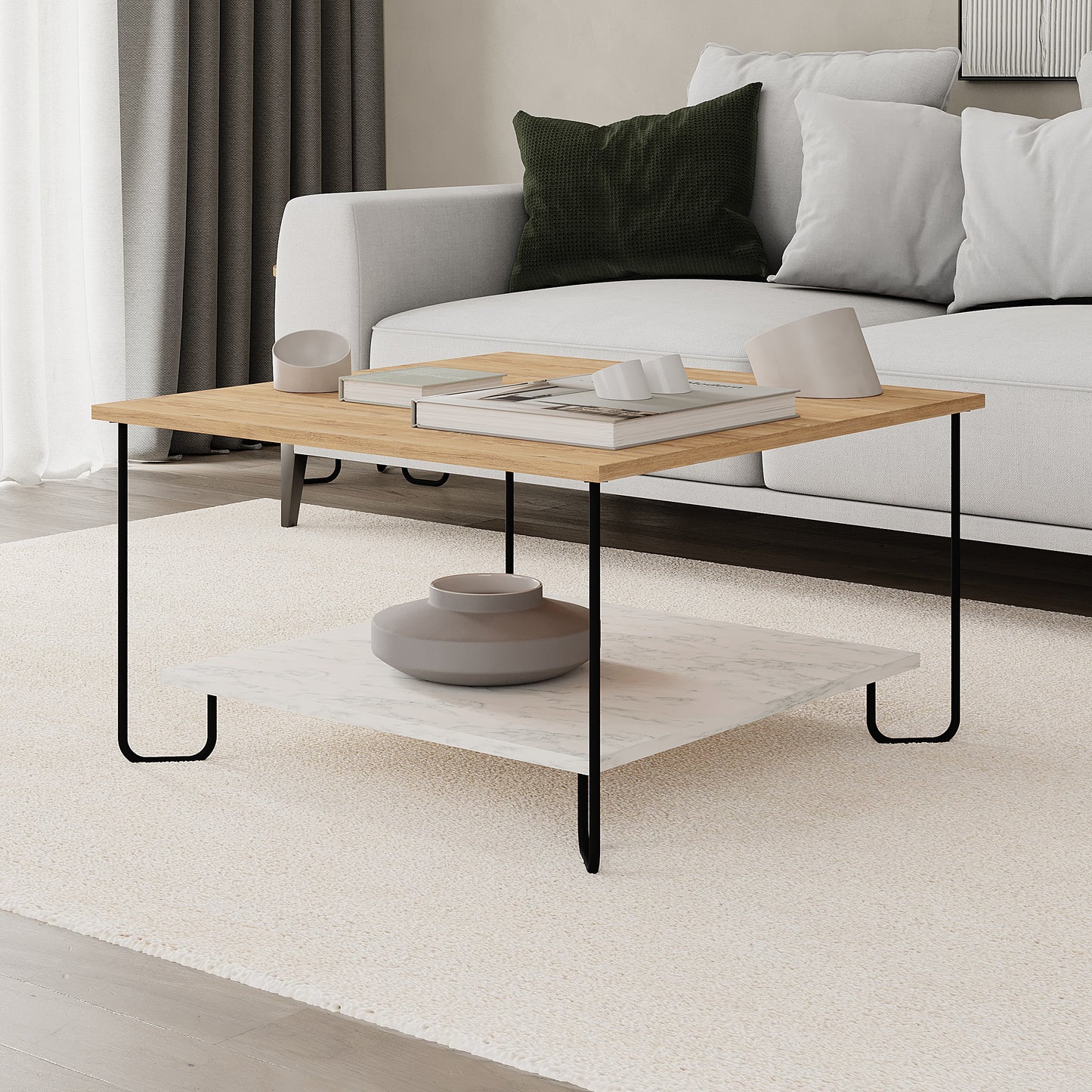 Mourah Marbo Coffee Table - 2 Years Warranty