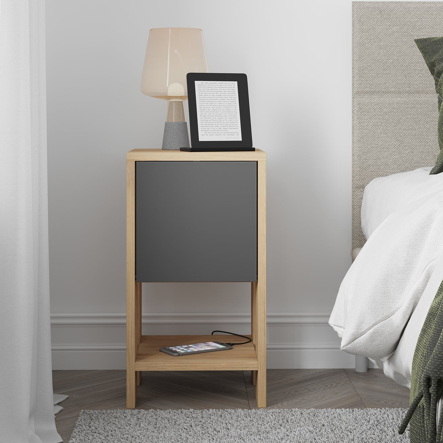 Mourah Ema Nightstand - 2 Years Warranty