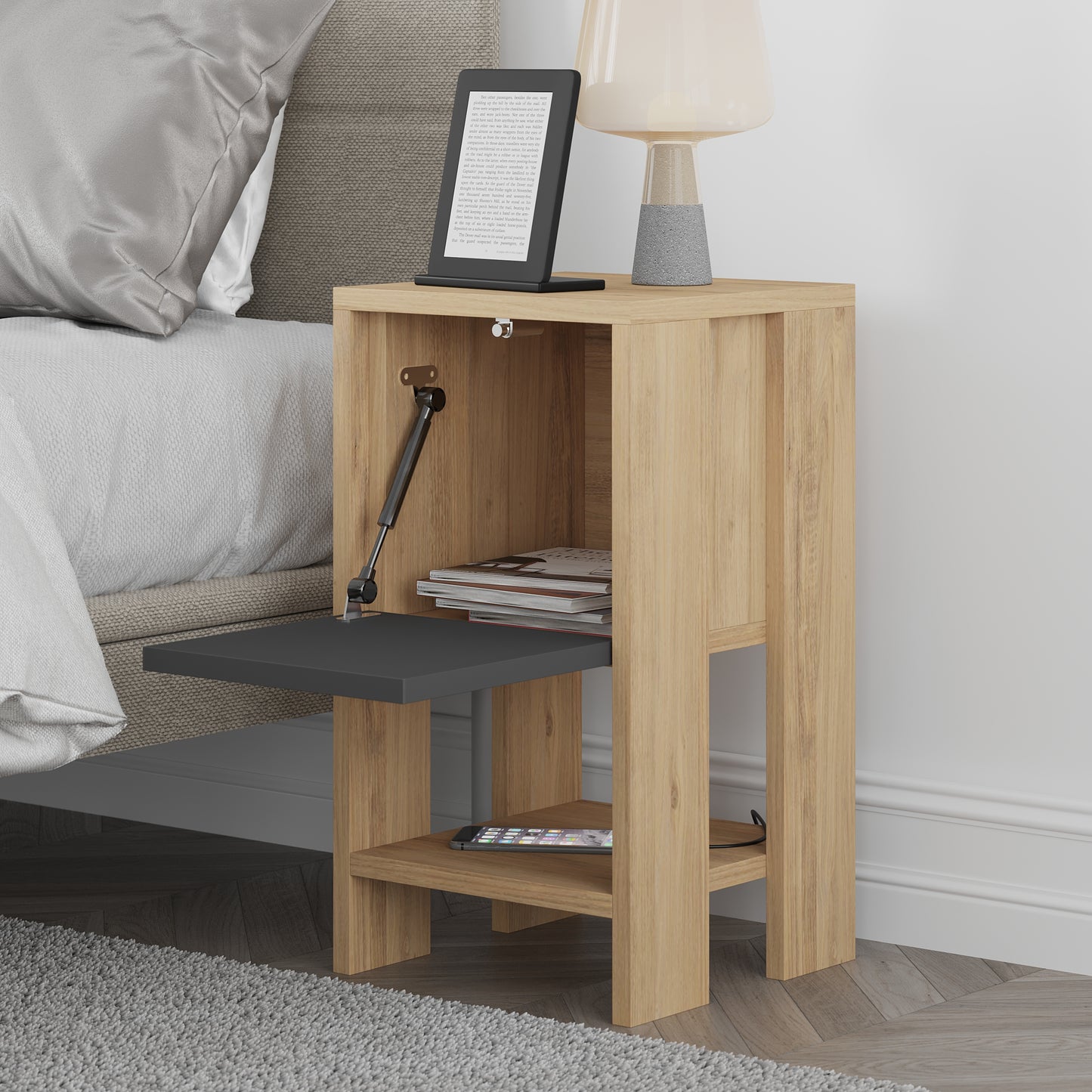 Mourah Ema Nightstand - 2 Years Warranty