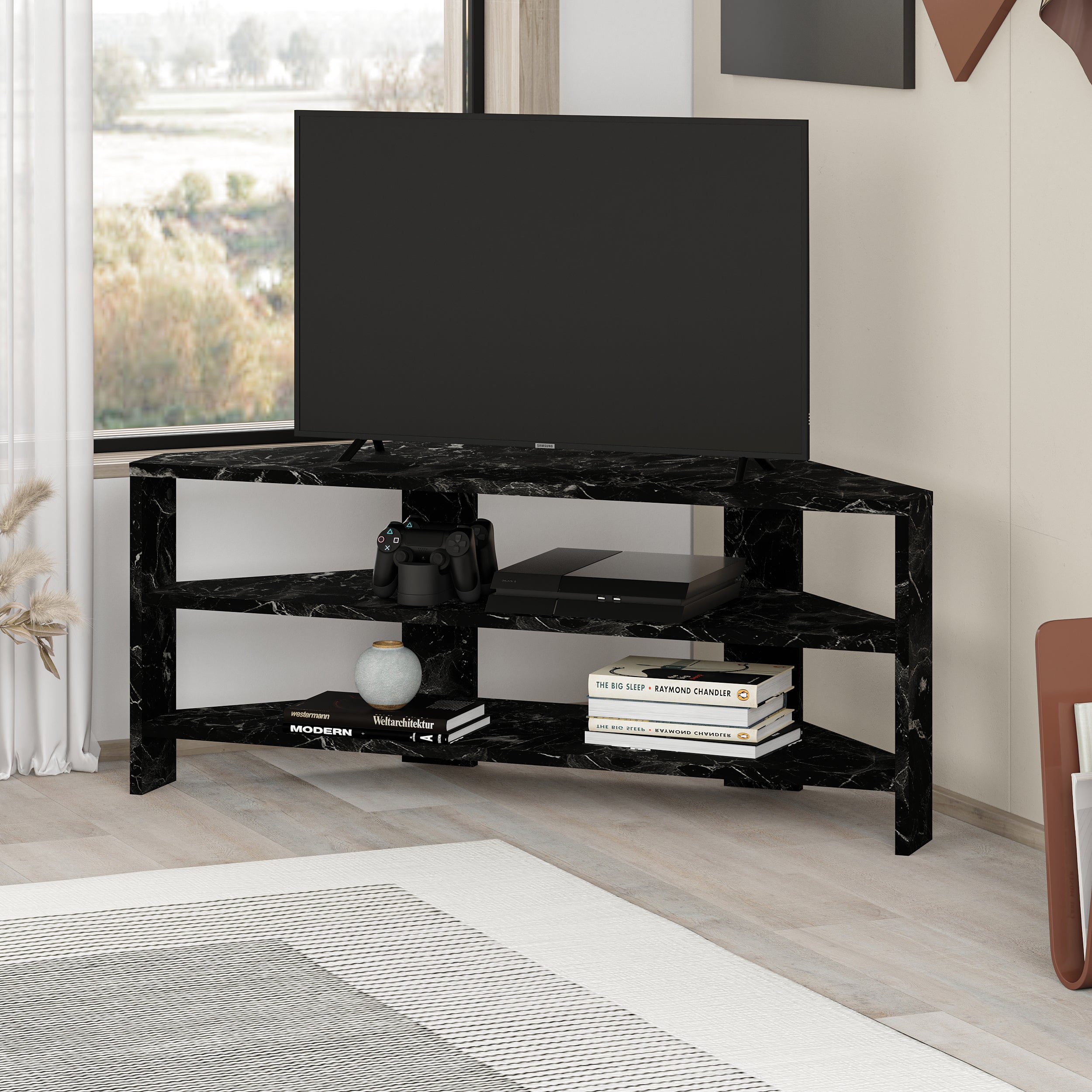 Mourah Thales Tv Stand Up To 43 Inches With Storage - 2 Years Warranty