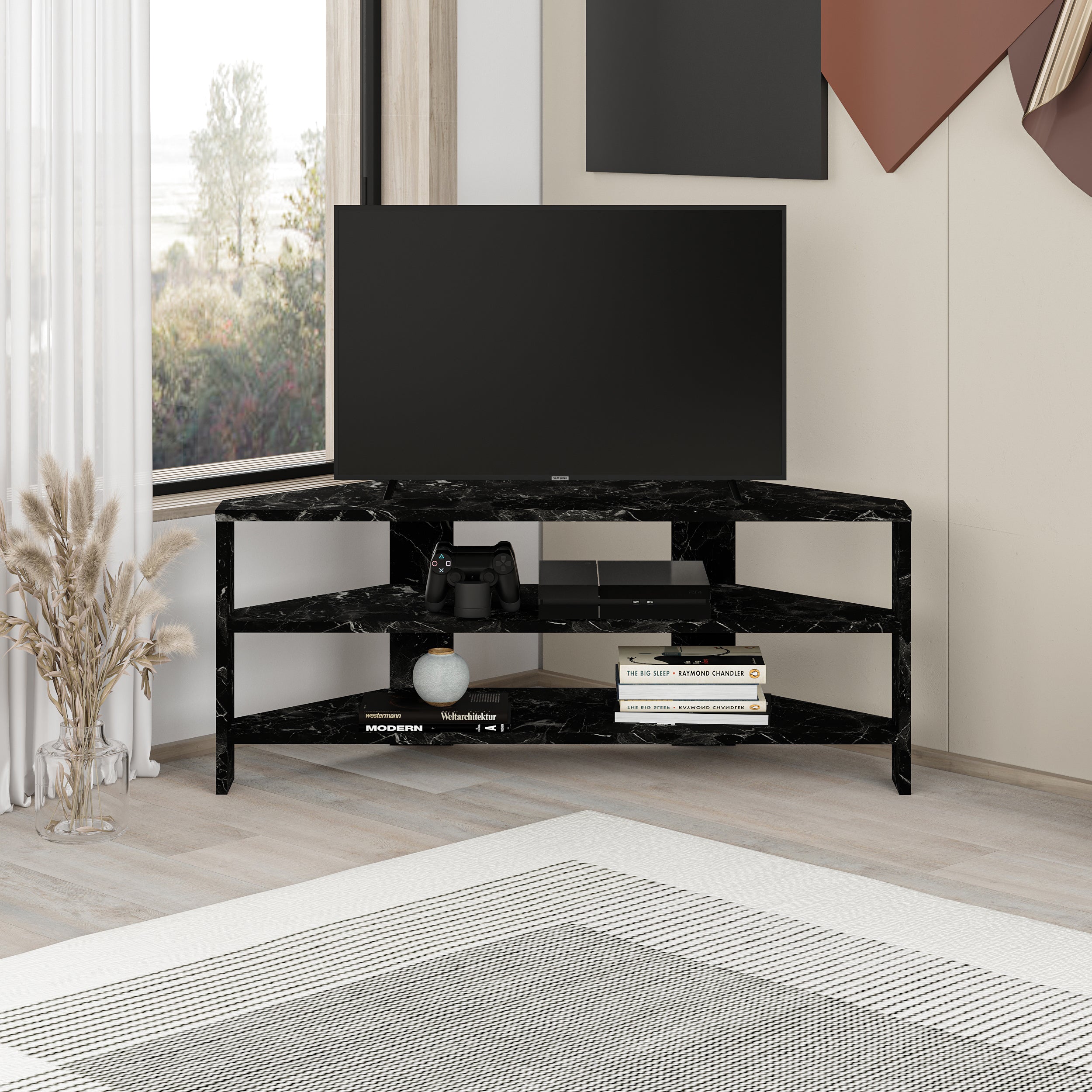 Mourah Thales Tv Stand Up To 43 Inches With Storage - 2 Years Warranty
