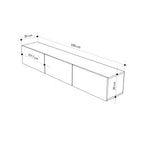 Francy TV Stand 180 CM With Storage Up to 70 Inch - White