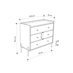 Dresser With 3 Drawers - Oak