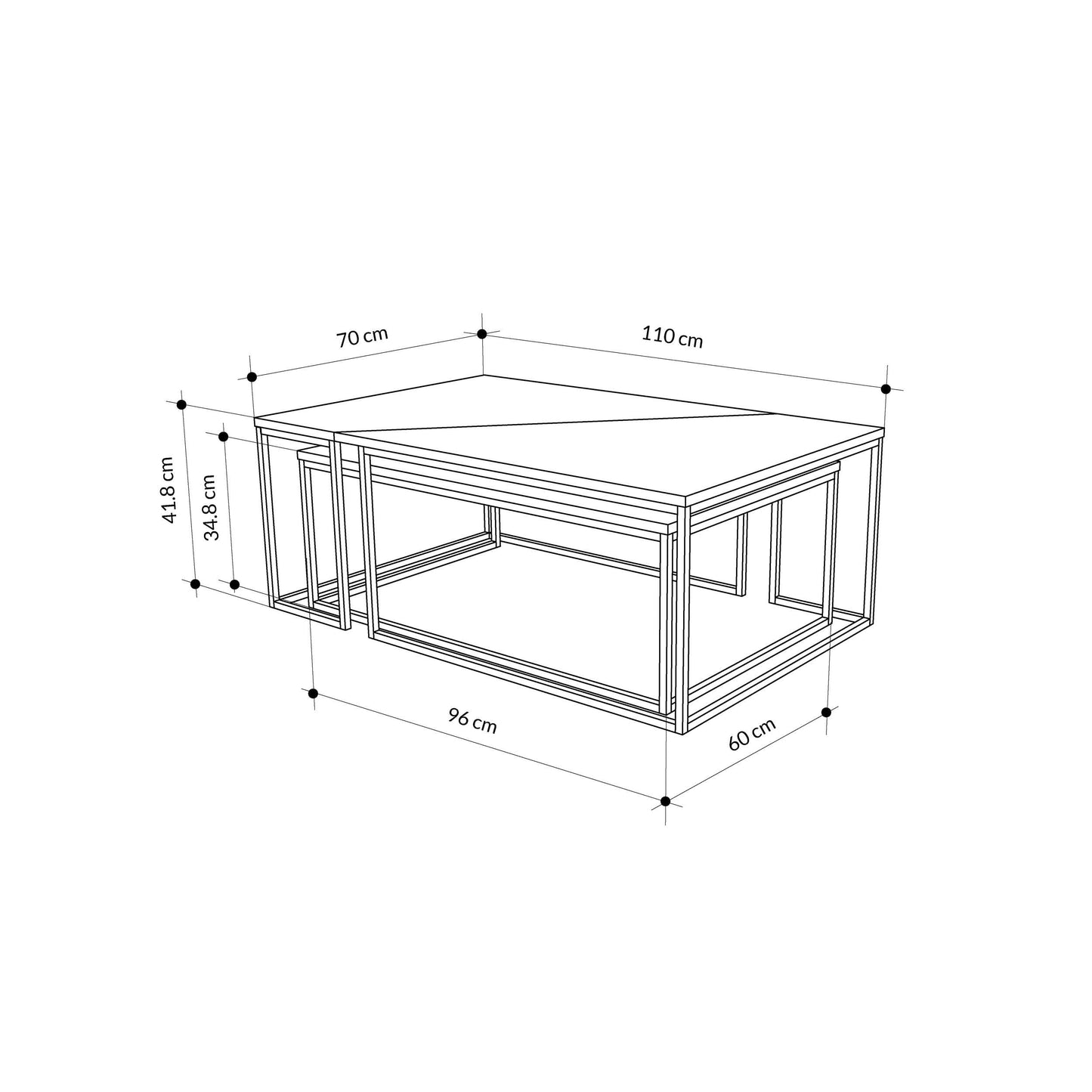 Mourah Ohlady Coffee Table - 110 CM- 2 Years Warranty