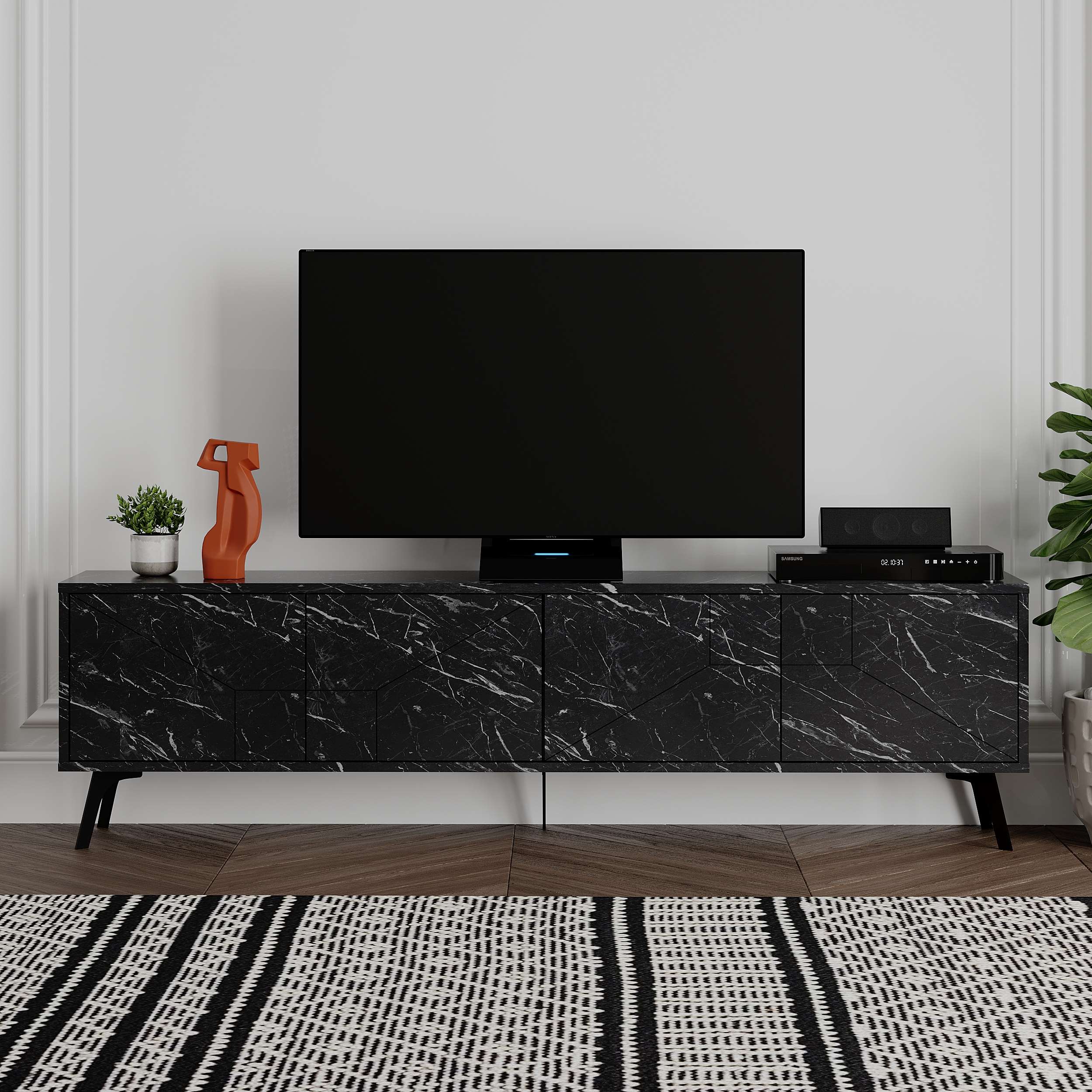 Mourah Dune Tv Stand Up To 70 Inches With Storage - 2 Years Warranty