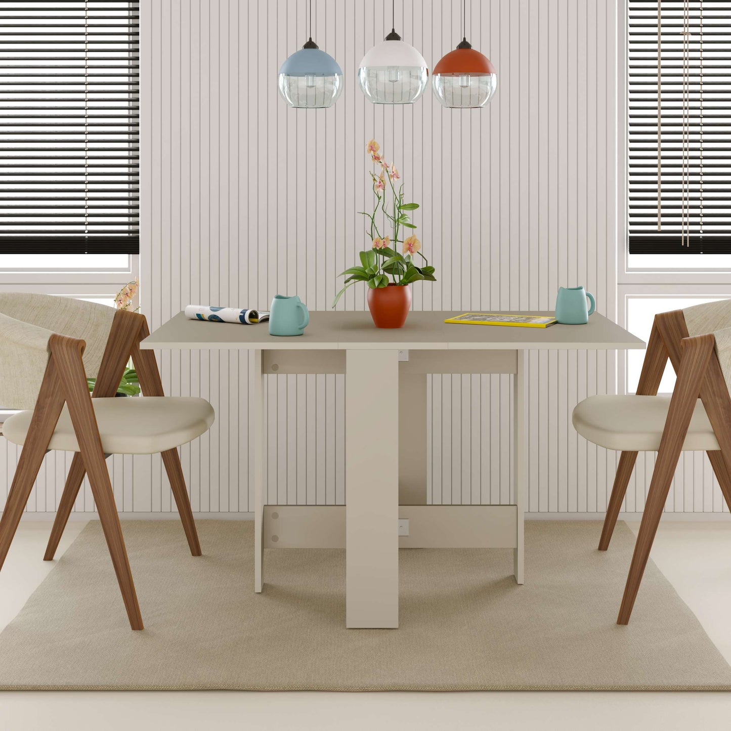 Modern Foldable Dining Table  130cm