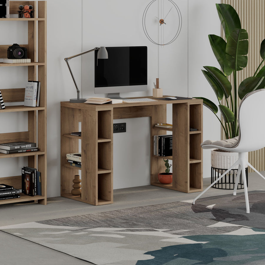 Colmar Modern Working Table With Storage 106 Cm