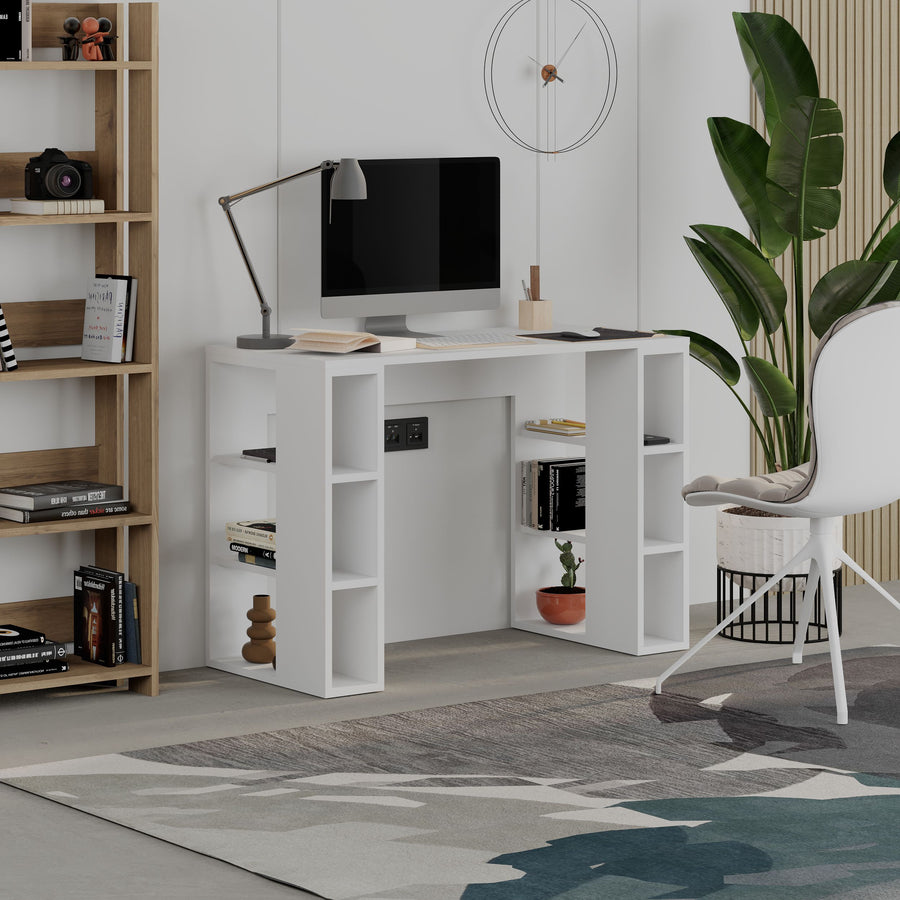 Colmar Modern Working Table With Storage 106 Cm