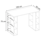 Colmar Modern Working Table With Storage 106 Cm