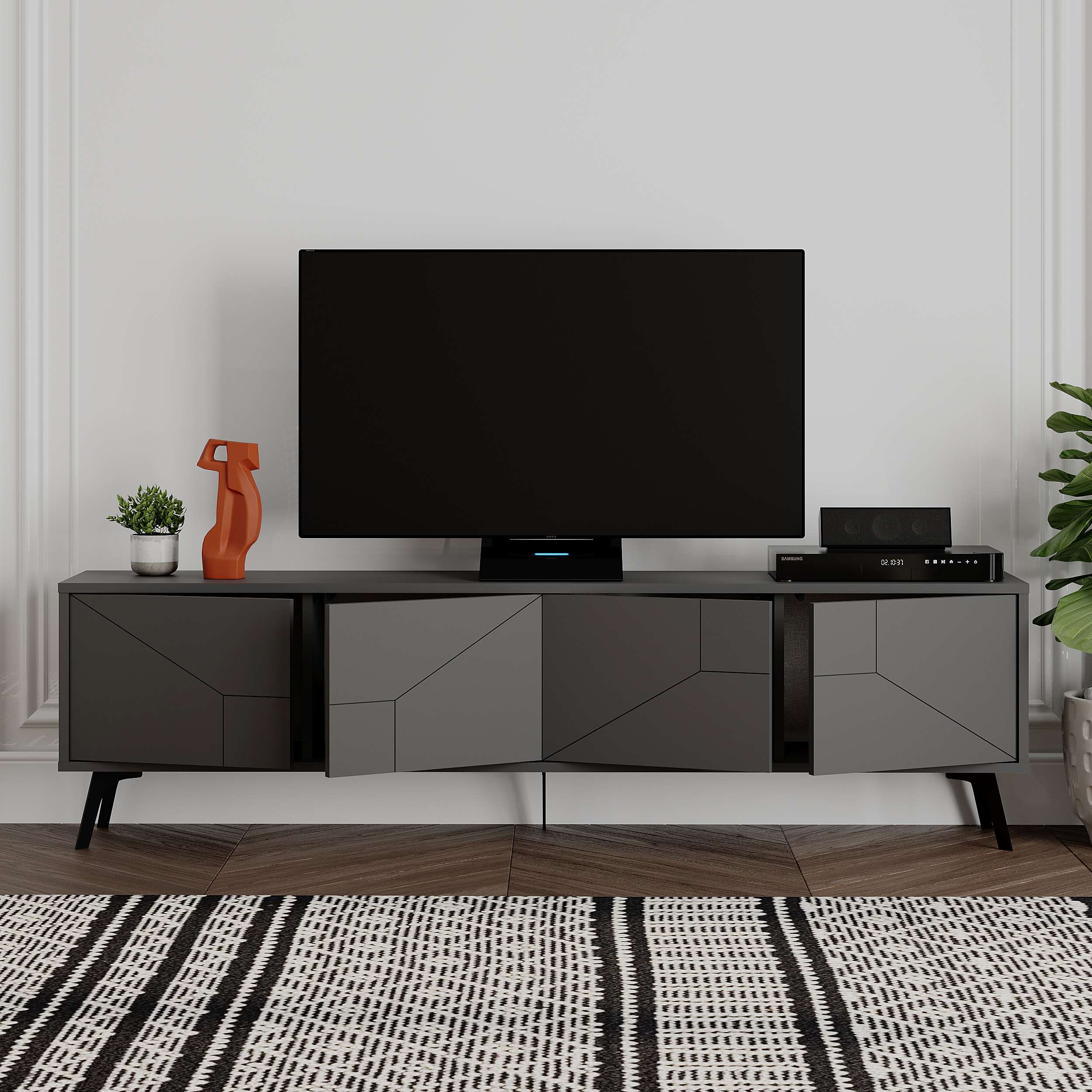 Mourah Dune Tv Stand Up To 70 Inches With Storage - 2 Years Warranty