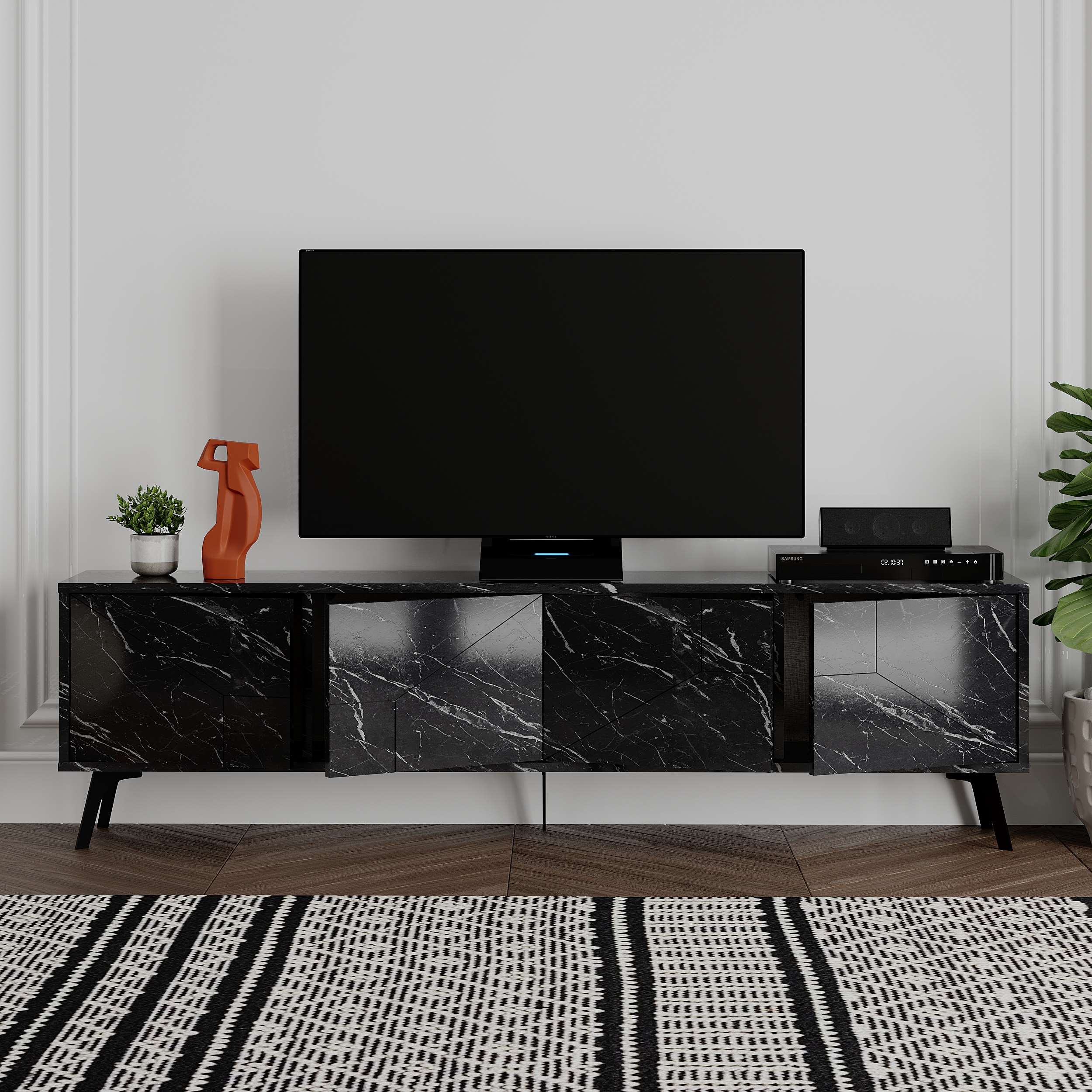 Mourah Dune Tv Stand Up To 70 Inches With Storage - 2 Years Warranty