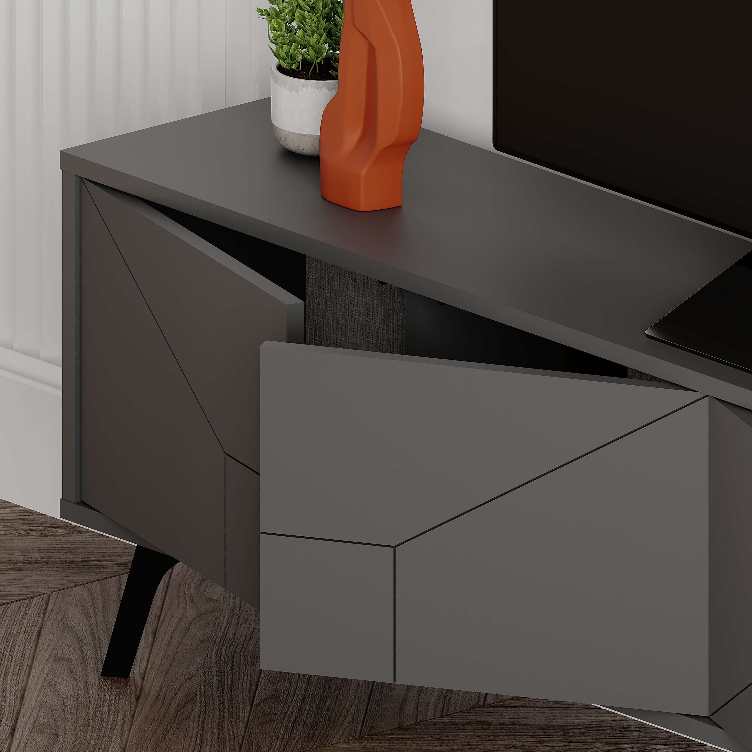 Mourah Dune Tv Stand Up To 70 Inches With Storage - 2 Years Warranty