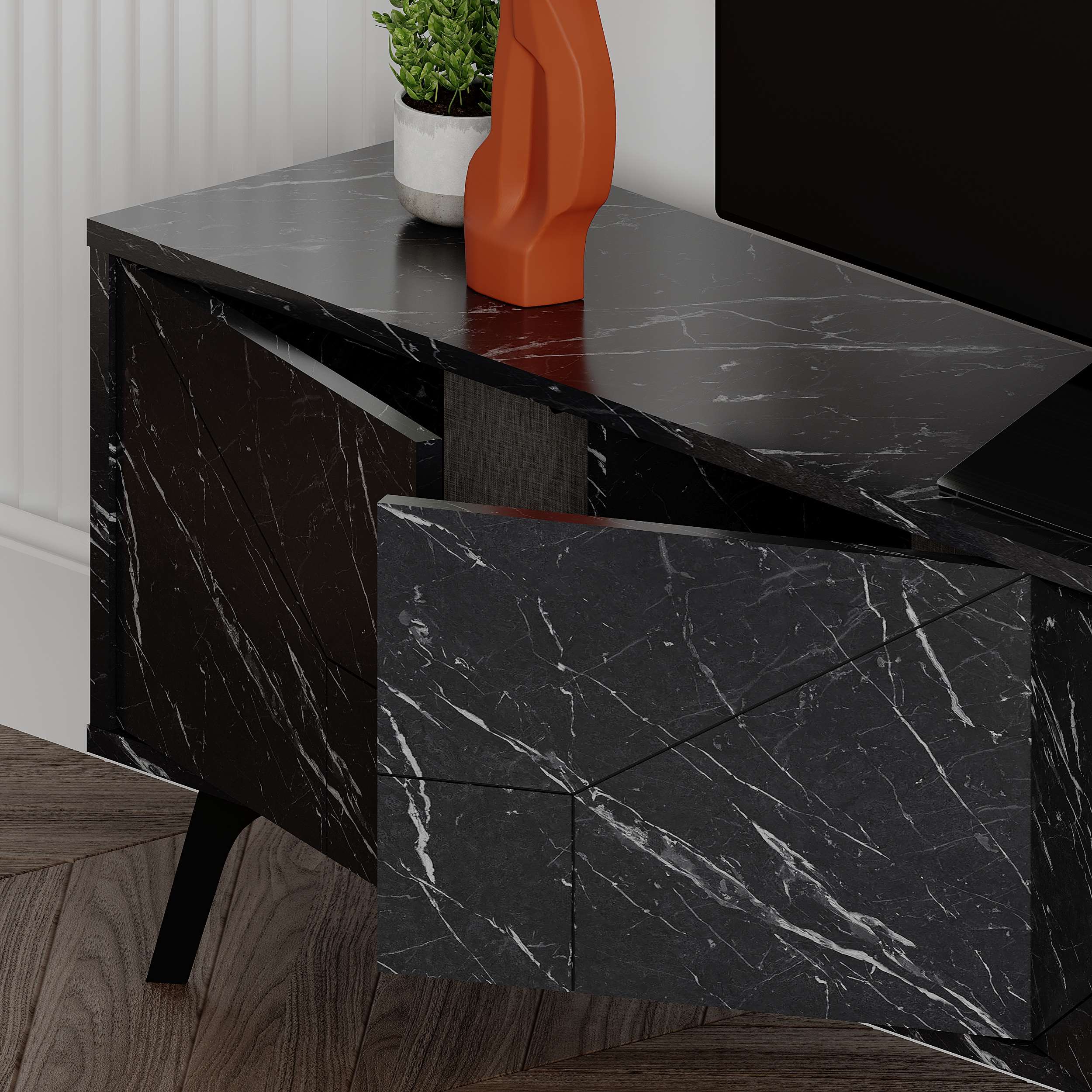 Mourah Dune Tv Stand Up To 70 Inches With Storage - 2 Years Warranty